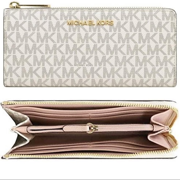 Michael Kors Handbags - SALE‼️ Michael kors large zip wallet vanilla pink